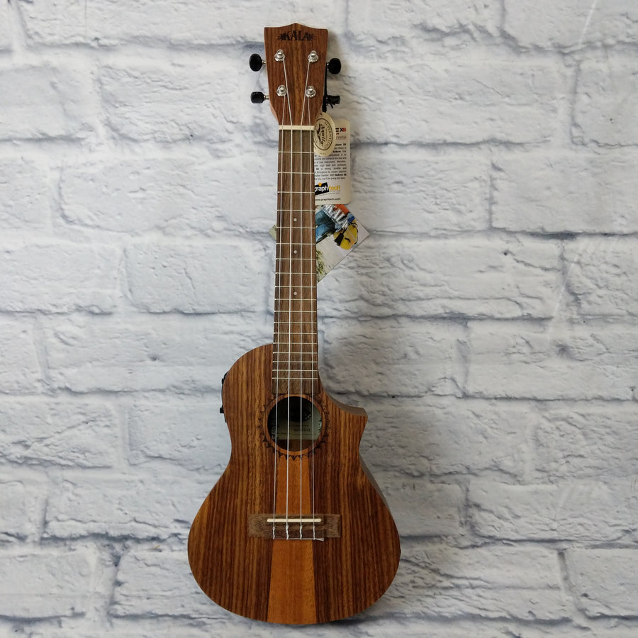 Kala Teak Tri-Top Concert Ukulele w/ Cutaway & EQ