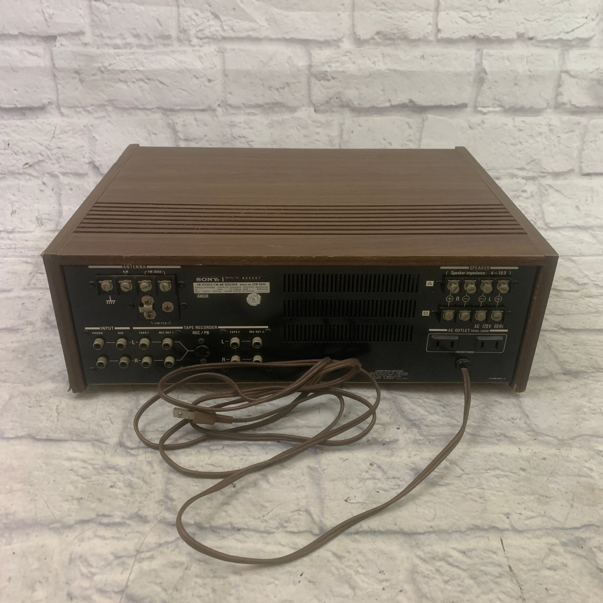 Sony Receiver (Silver/Wood)
