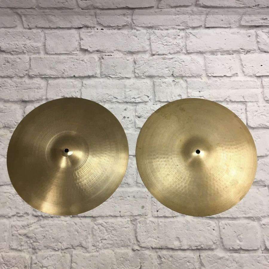 Vintage 1970s Zildjian 15in Hi Hat Cymbal Pair