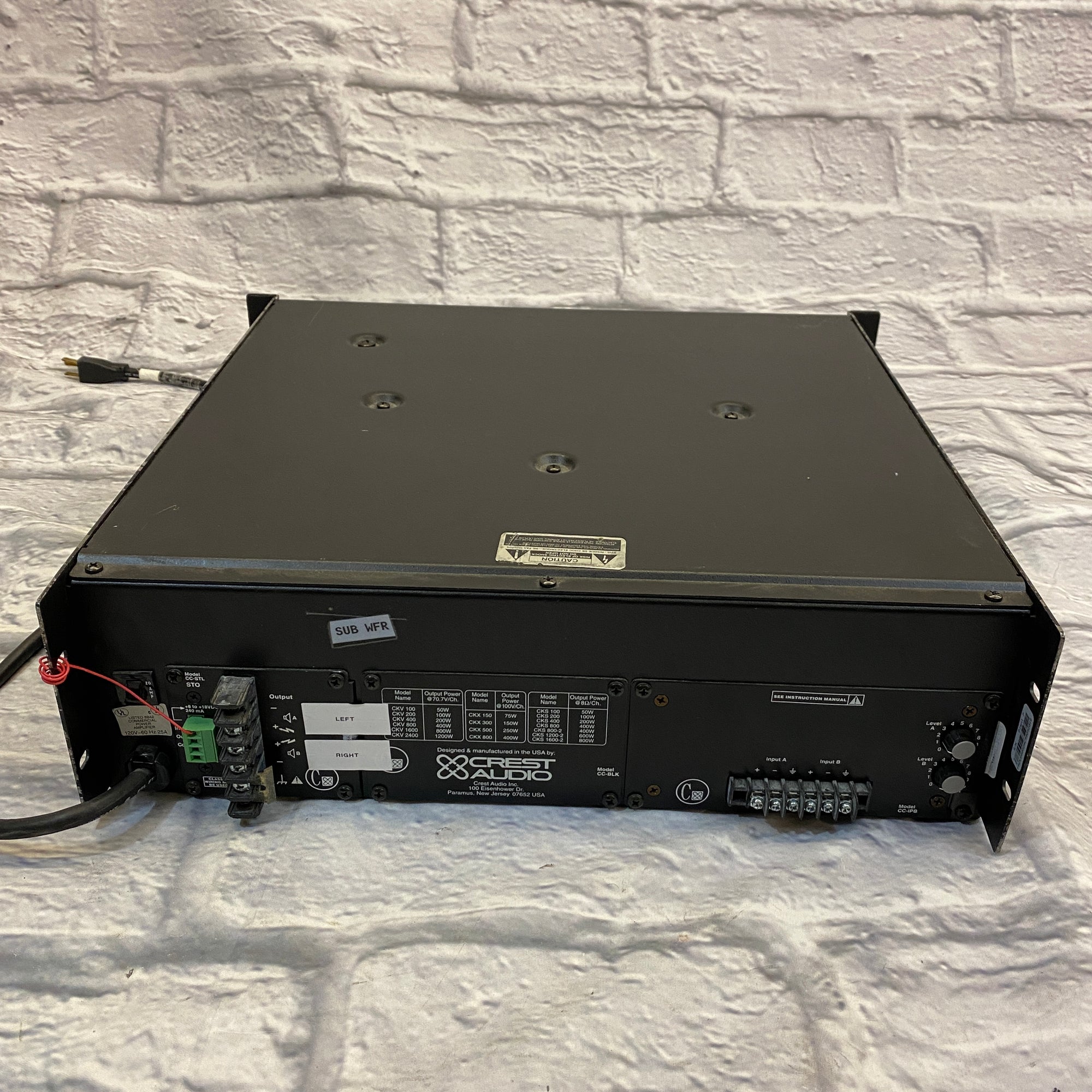 Crest Audio CKS 800-2 Power Amp