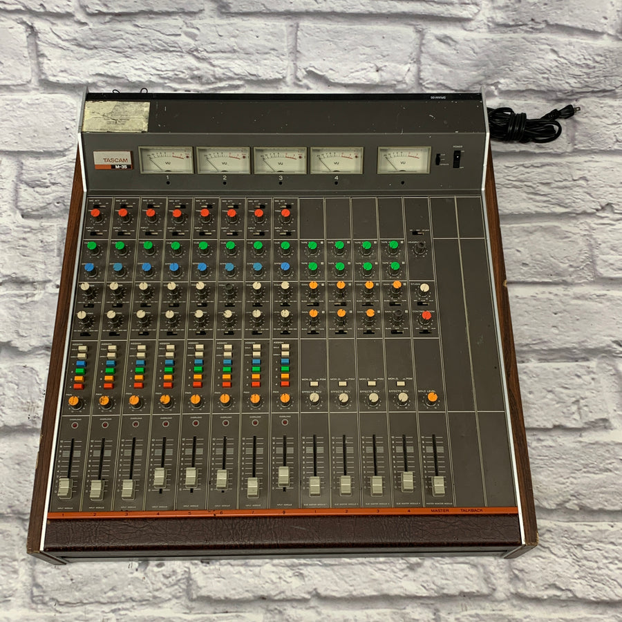 Vintage Tascam TEAC M-35 Mixing Console w/ Road Case