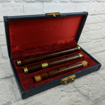 Unknown Walnut Irish Flute W/ Case