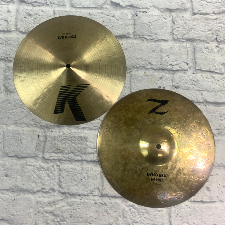 Zildjian 13 K Z Dyno Beat Hi Hat Cymbal Pair
