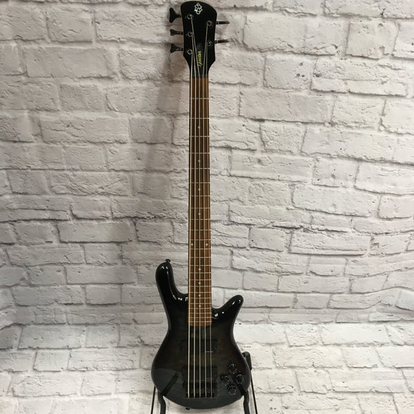 Spector Legend 5 String Bass Trans Black Quilt Top - Evolution Music
