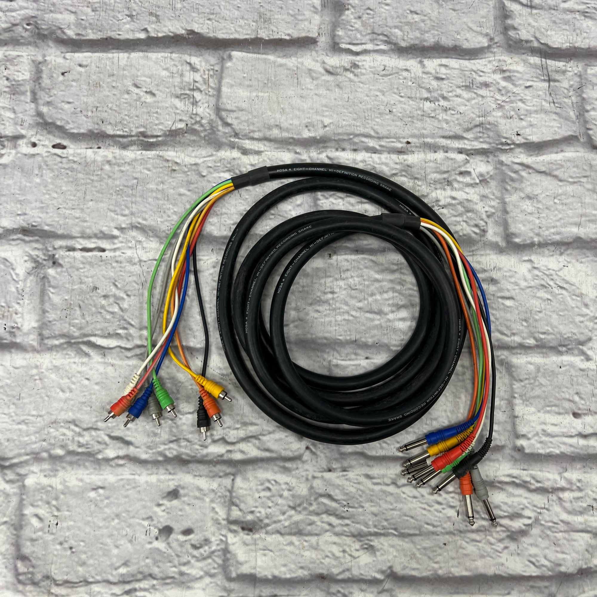 Hosa Eight 8 Channel Hi Definition Recording Snake 1/4 to RCA - 13 Feet