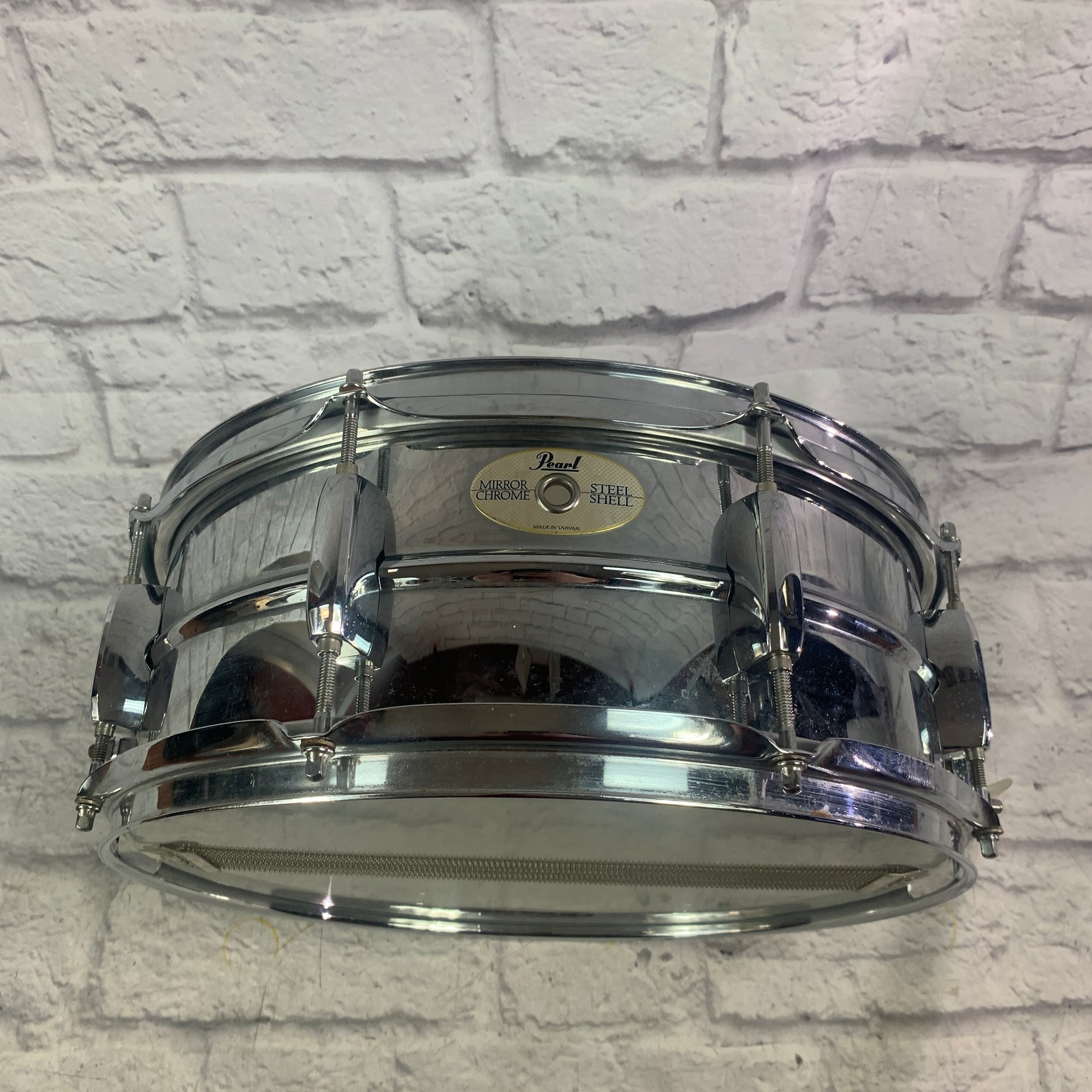 Pearl 14 Mirror Finish Steel Shell Snare Drum