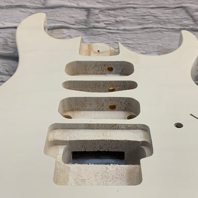 Unknown Ibanez Style HSH Electric Guitar Body White