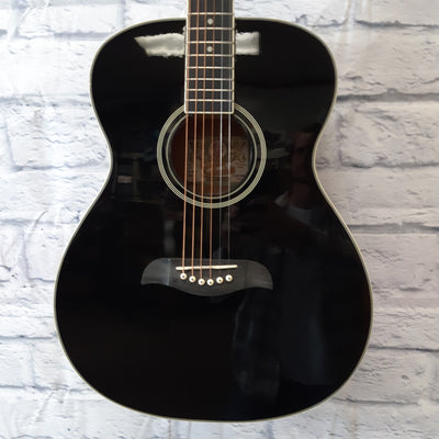 Oscar Schmidt OAB-A Acoustic Guitar - Black Gloss