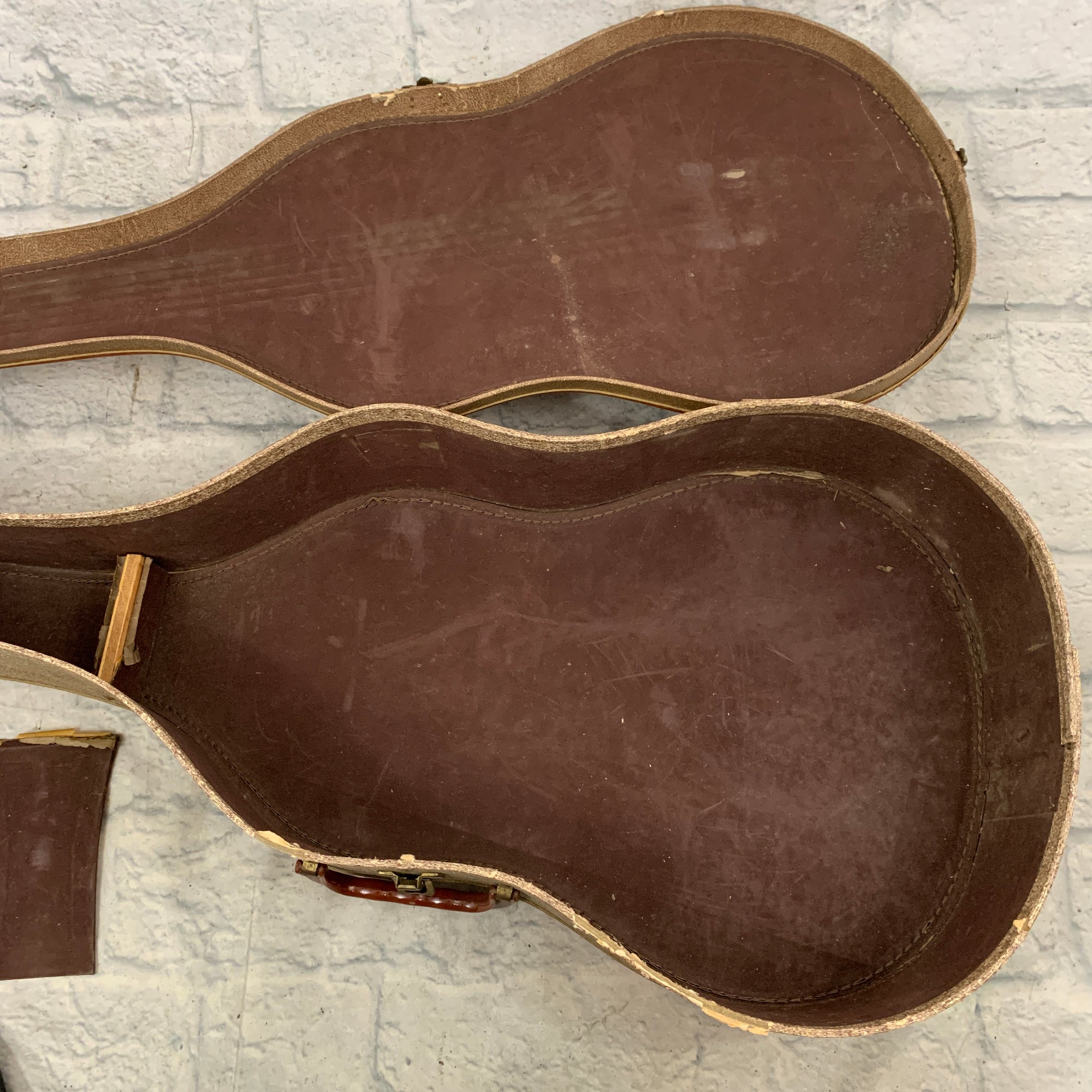 Vintage Tan Chipboard Parlor Guitar Case