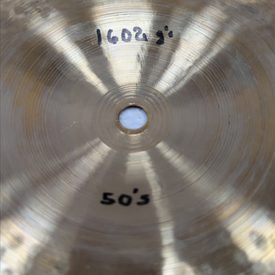 Vintage 1950s Zildjian 18" Crash Ride Cymbal - 1602g