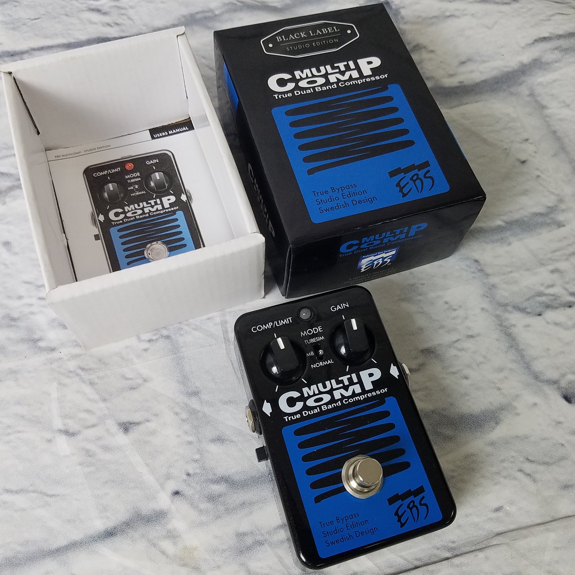 ebs effects pedals EBS MultiComp Black Label Studio Edition Compressor Pedal