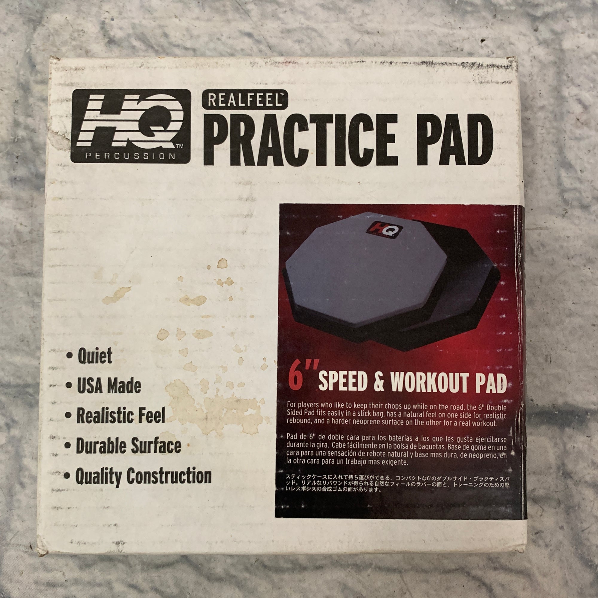 HQ Percussion Evans Real Feel 6 Practice Pad New Old Stock