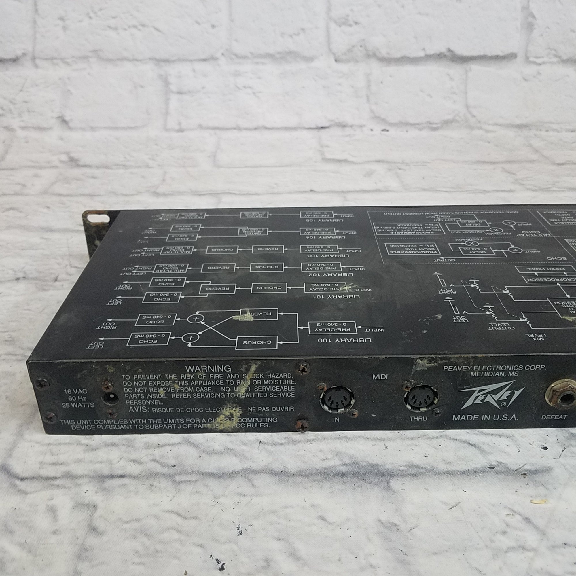 Peavey Spring Reverb Rack Unit Peavey Ultraverb Rack Effect Unit - no power supply - Evolution Music