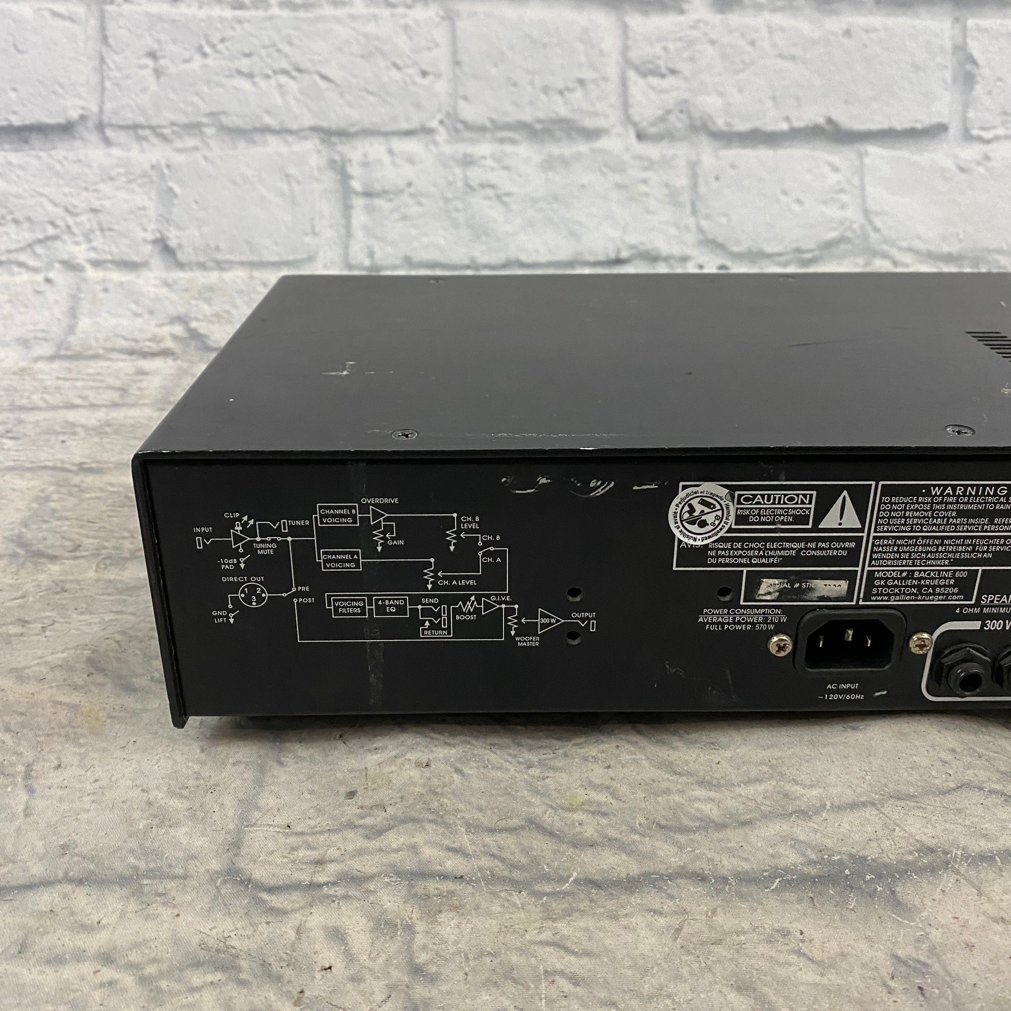 Gallien Krueger GK Backline 600 Bass Head Evolution Music