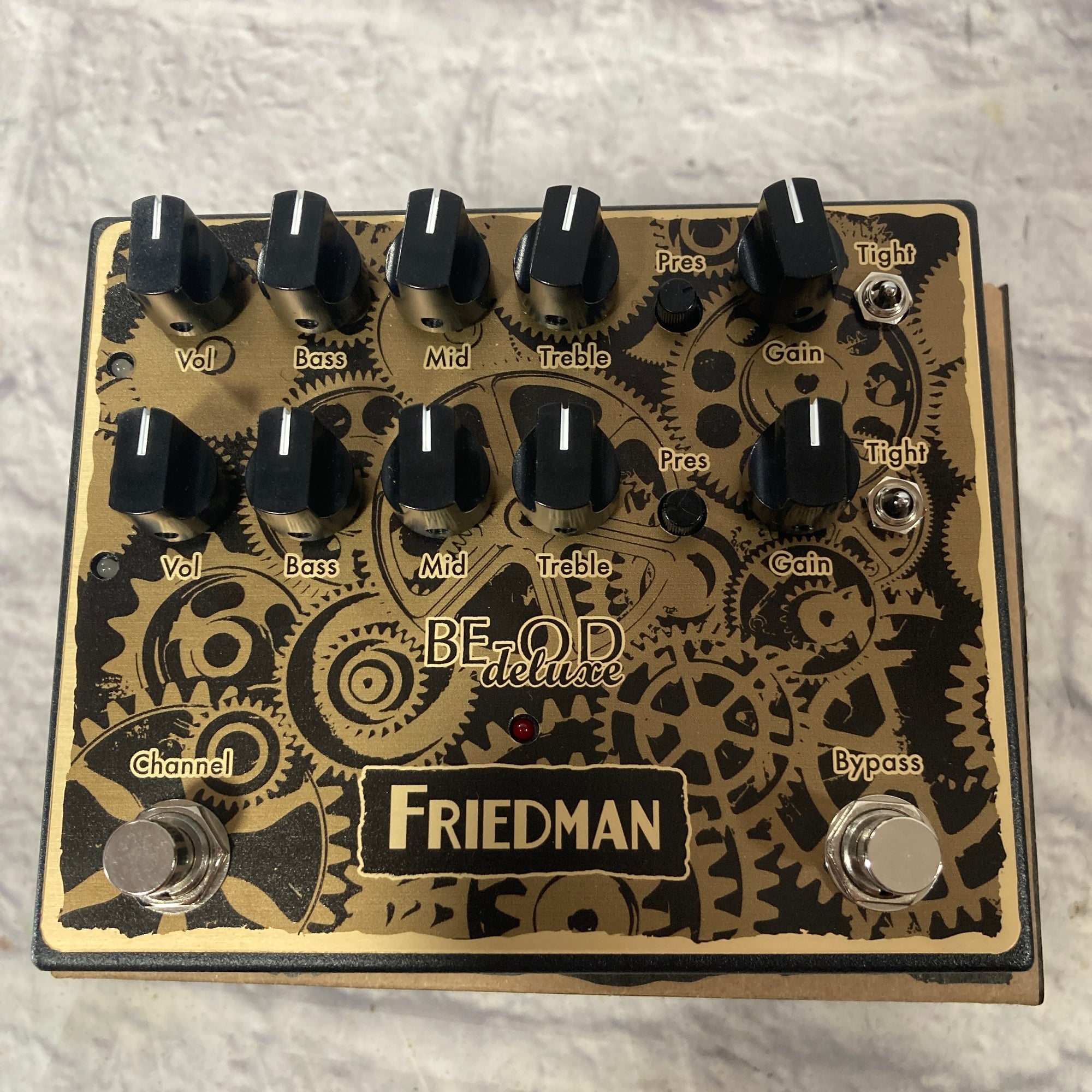 friedman be od overdrive pedal Friedman BE-OD Deluxe Clockworks Edition Overdrive Pedal