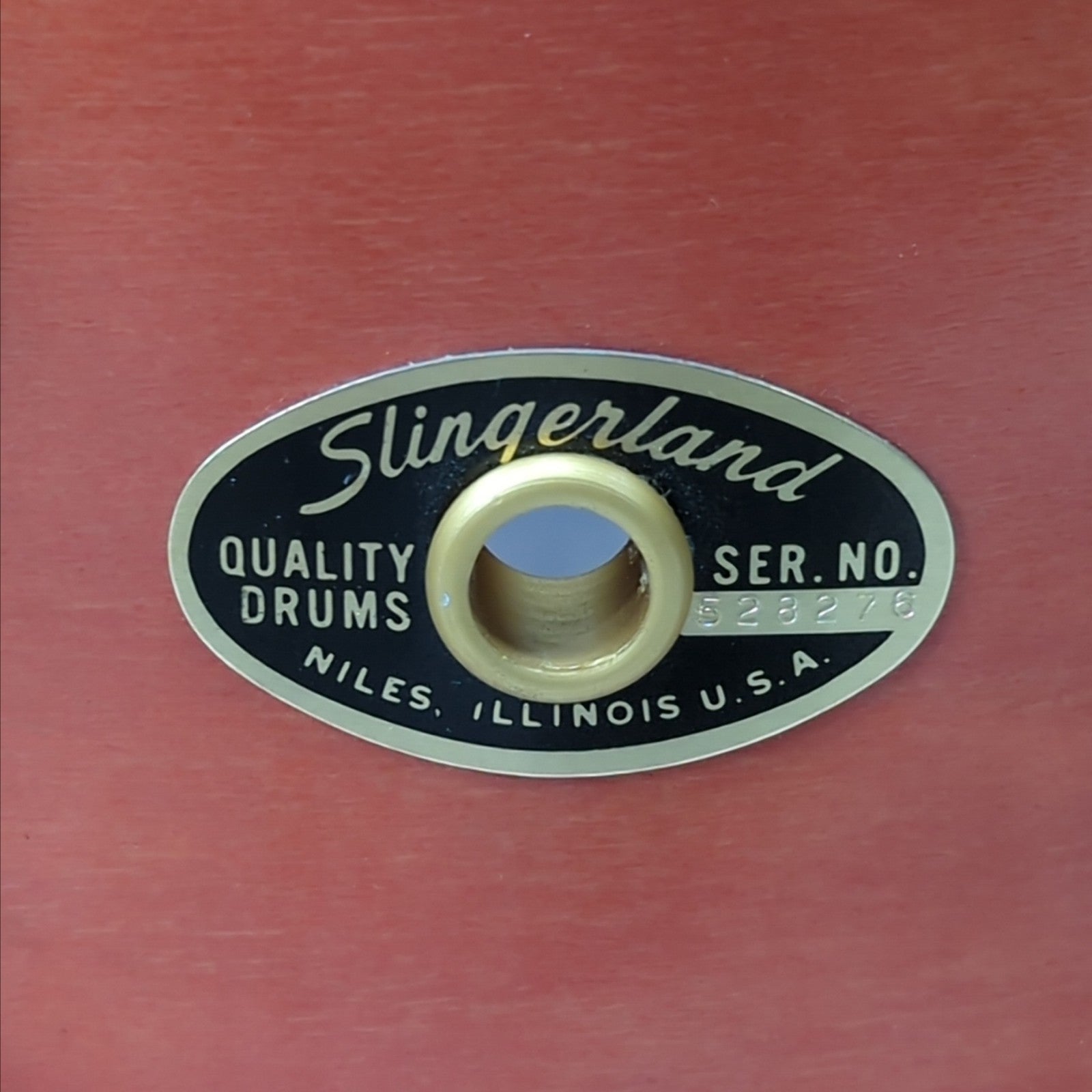 Slingerland 8x14" Magnum Model 702 10 Lug - Red Violin w/ Custom Brass Hardware