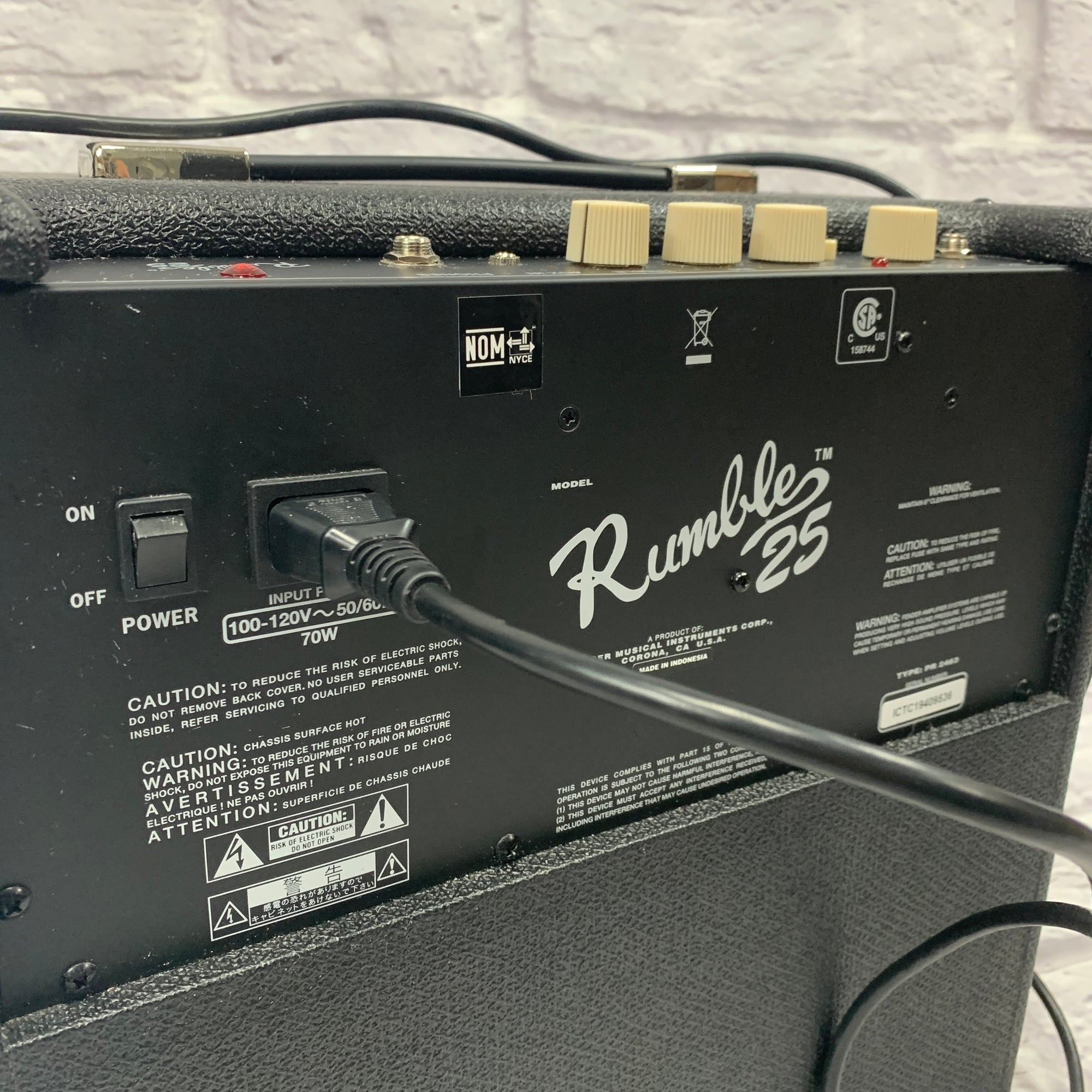 Fender Rumble 25 1x8 25-Watt Bass Combo