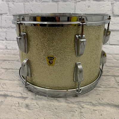 Vintage 1950s Transition Badge Ludwig 9 x 13 Rack Tom Silver Sparkle
