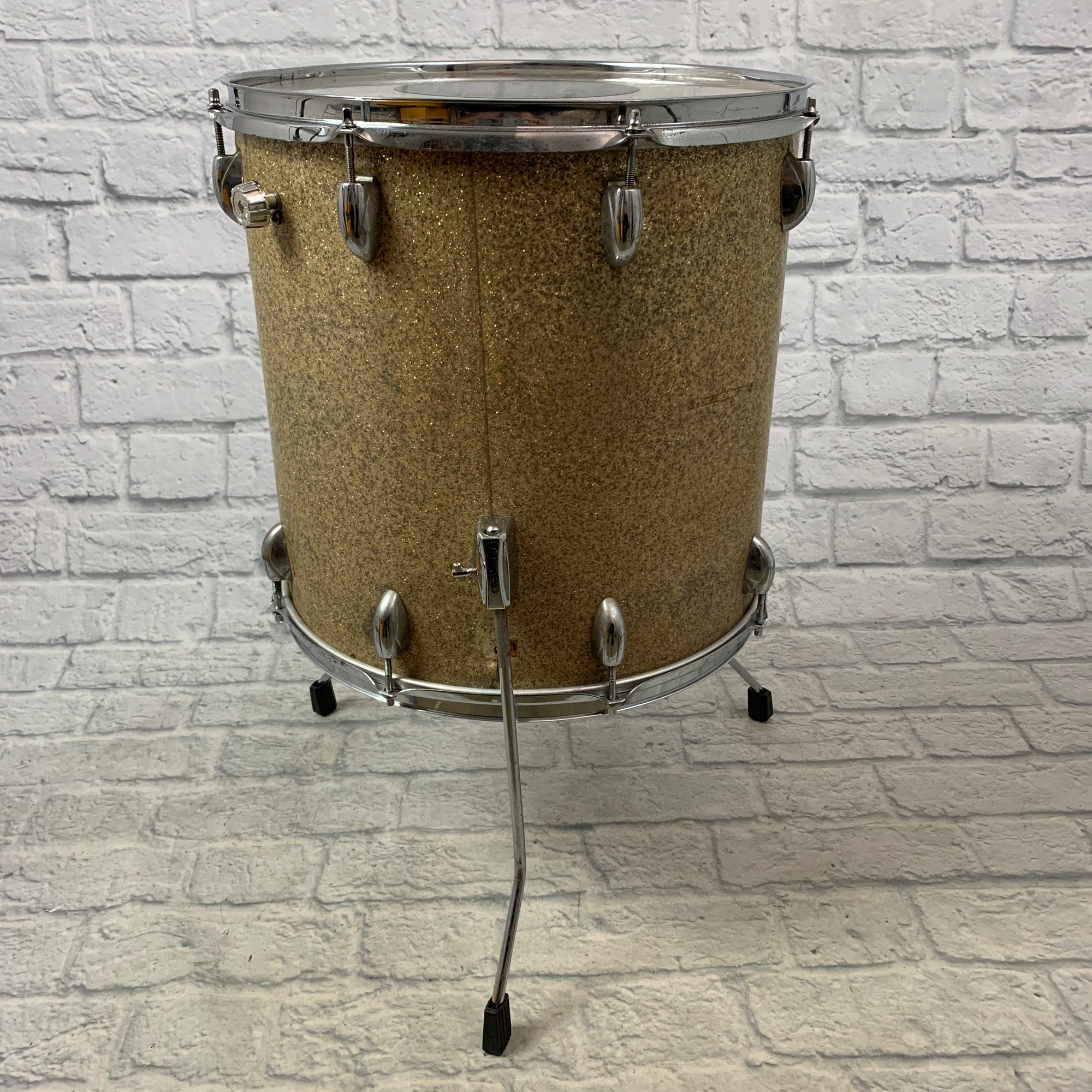 Unknown Brand MIJ Floor Tom 14" x 16" Gold Sparkle