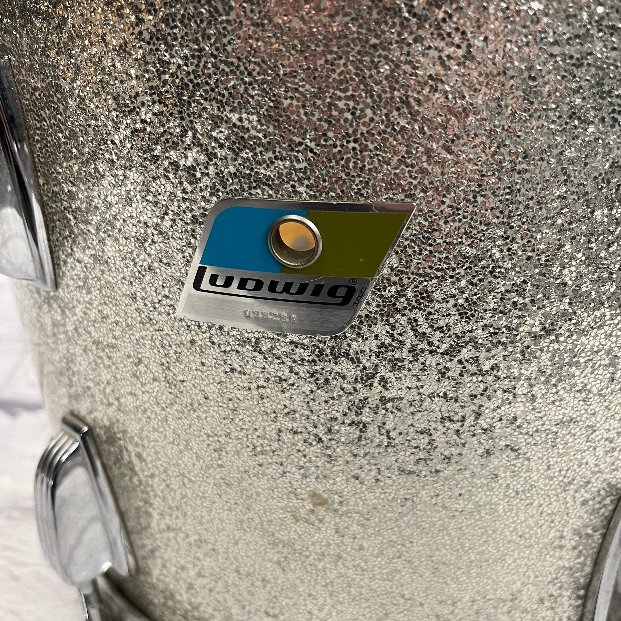 Ludwig Silver Sparkle Blue and Olive 14x10" Tom