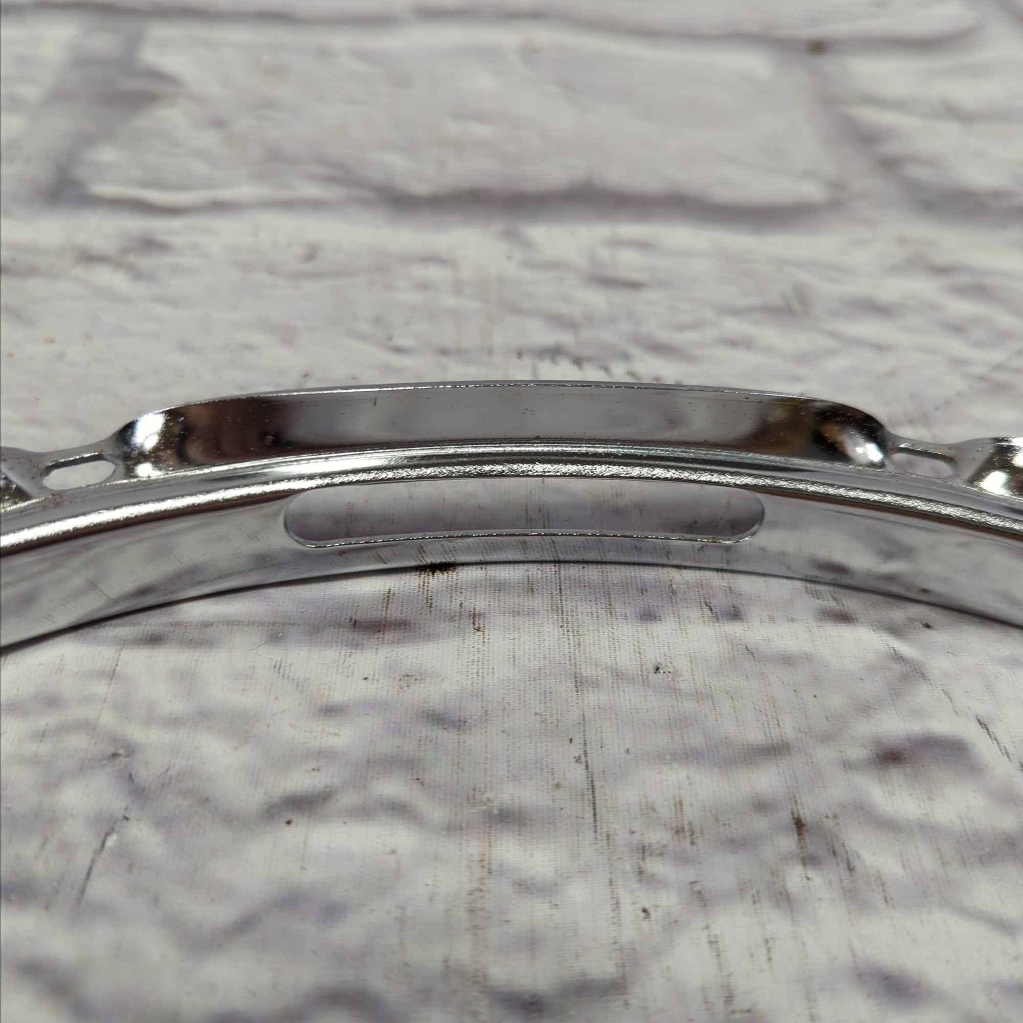 Vintage 1970s Ludwig Supraphonic 14” 10 Hole COS (Chrome over Steel) Top & Bottom Snare Drum 1.6mm Hoops / Rims