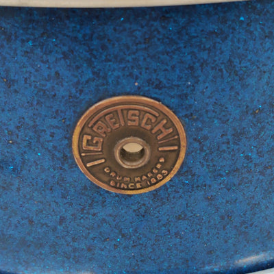 Gretsch 14 Vintage 1960s Dixieland Snare Blue Sparkle Round Badge