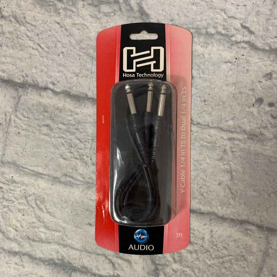Hosa CYP-103 1/4" TS Y Cable - New Old Stock!