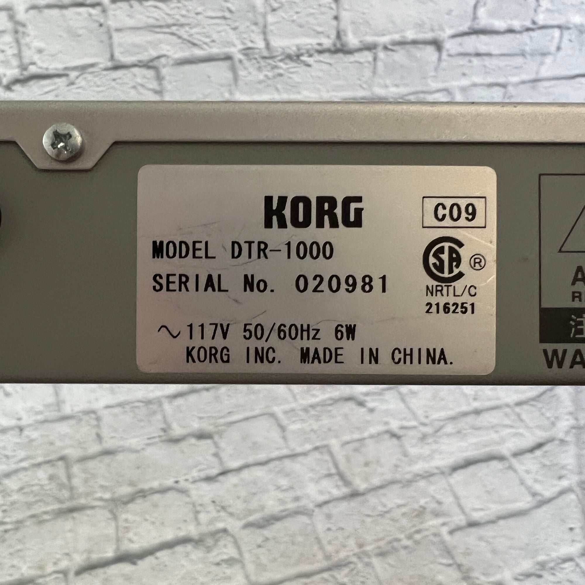 Korg DTR-1000 Rack Tuner