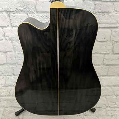 Samick Greg Bennett Dreadnought Acoustic Electric Guitar - Trans Black