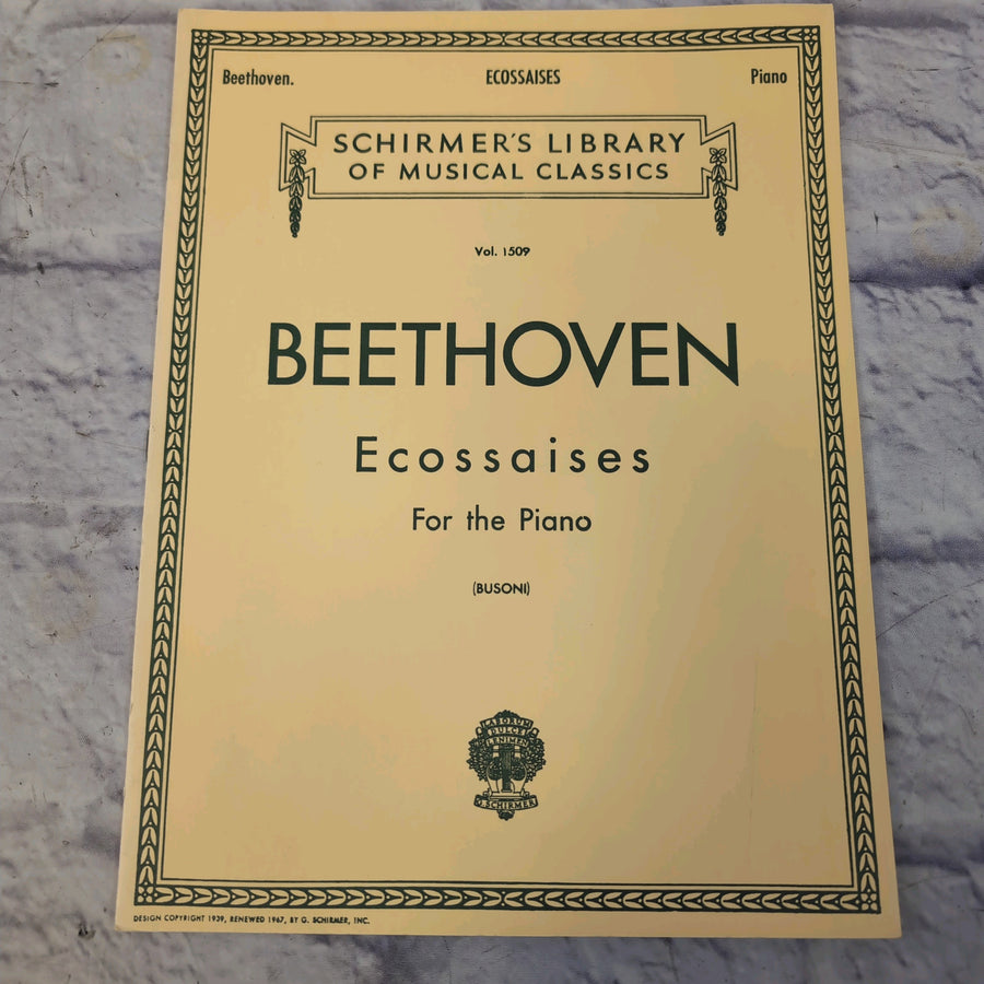 Schirmer's Library Vol 1509 Beethoven: Ecossaises