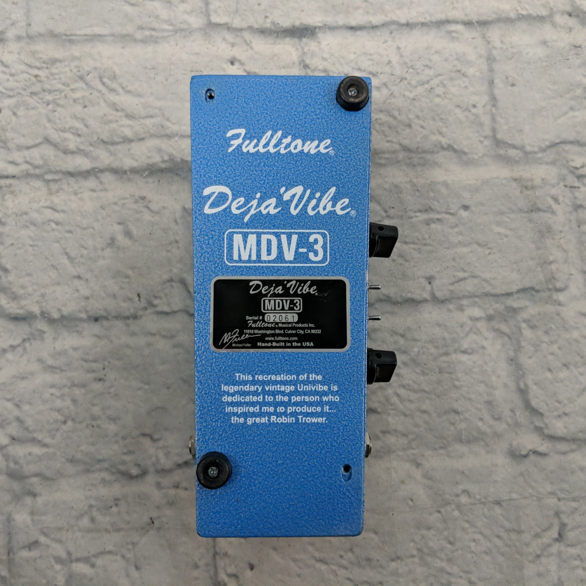 Fulltone MDV-3 Deja Vibe Pedal