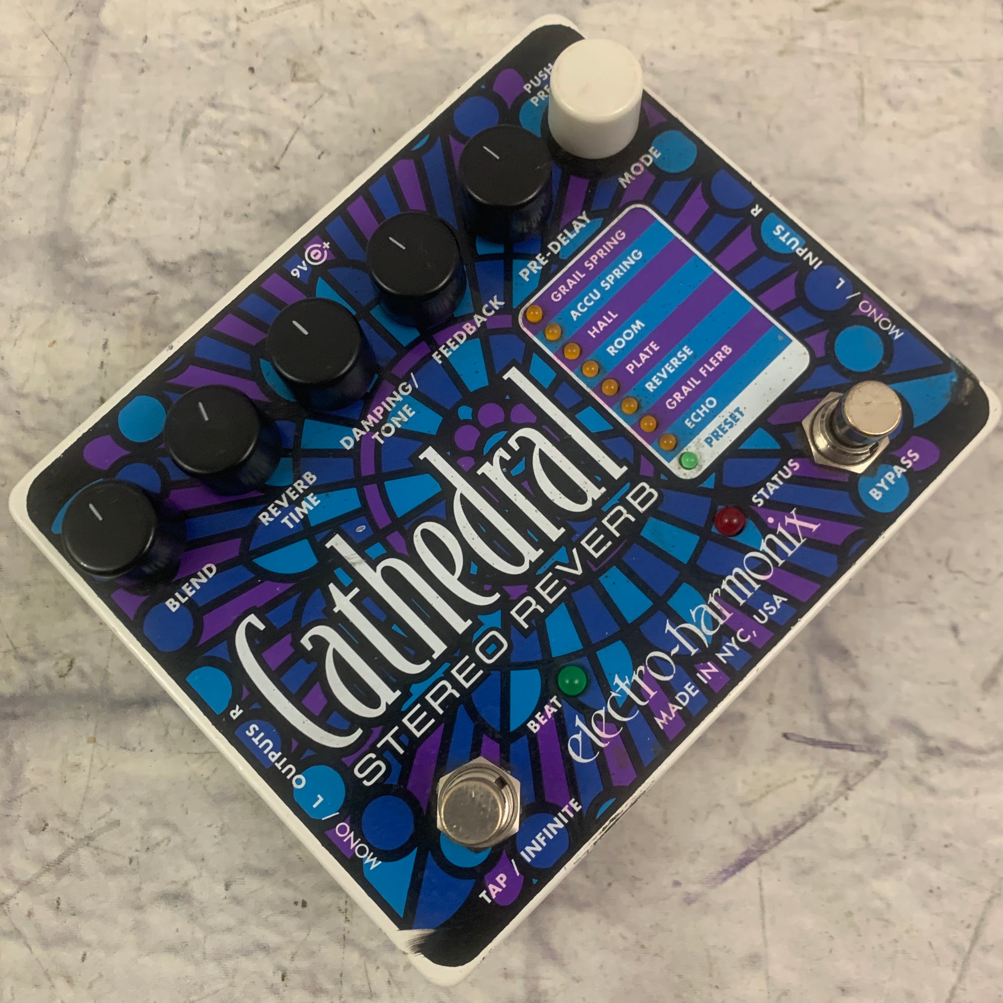 electro harmonix cathedral reverb pedal Electro-Harmonix Cathedral Stereo Reverb