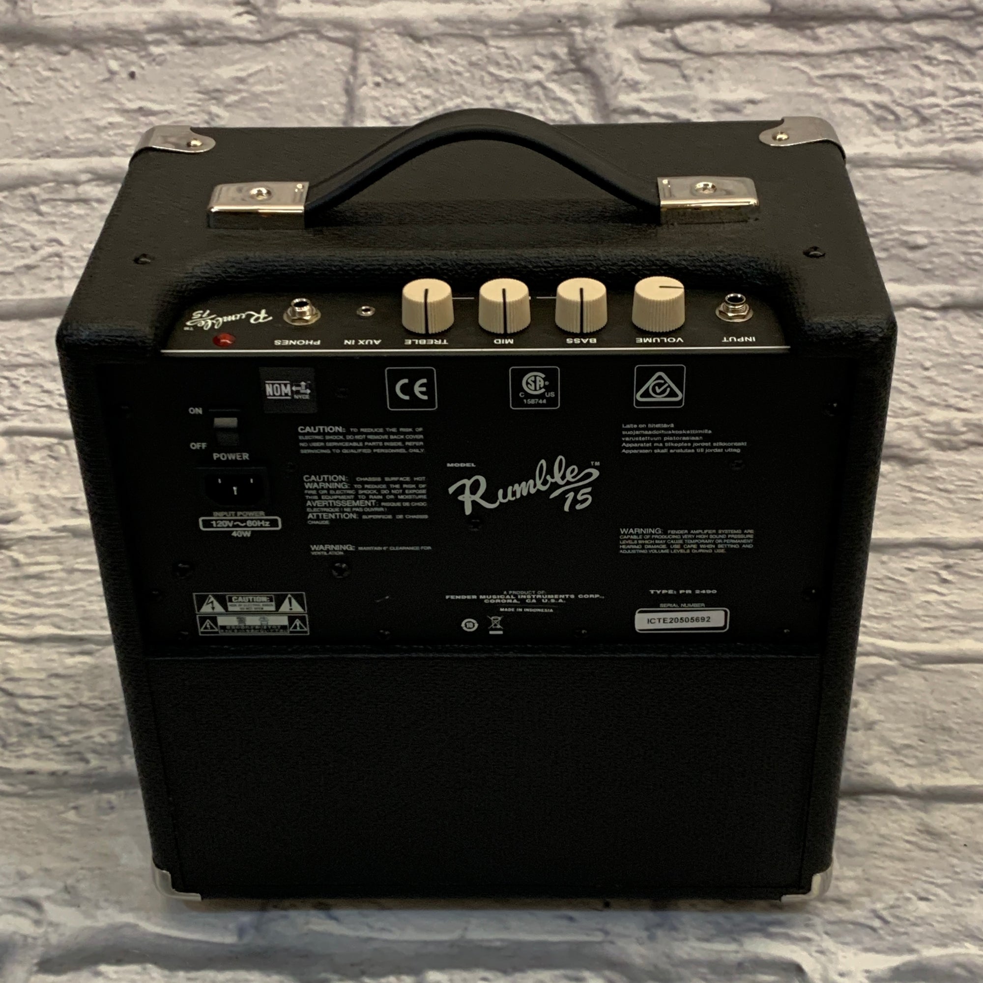 Fender Rumble 15 V3 Bass Combo Amp - Evolution Music