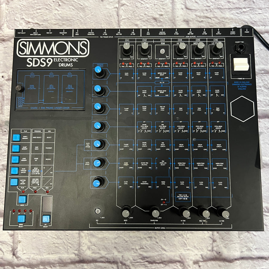 Simmons Vintage 1986 SDS9 Analog Drum Module AS IS