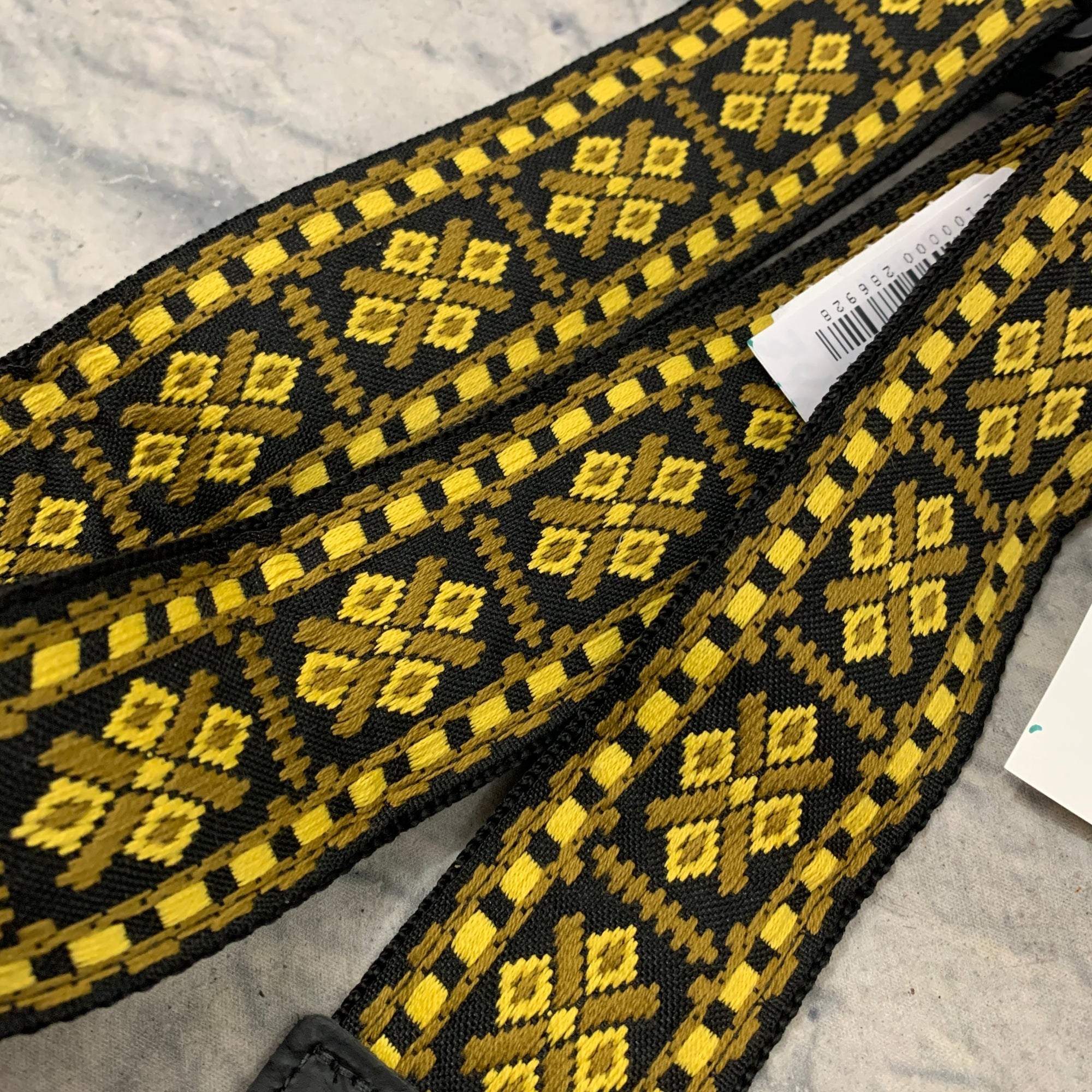 Levy's M10HT-17 Hootenanny Jaquard Weave Banjo Strap 2" Brown/Yellow