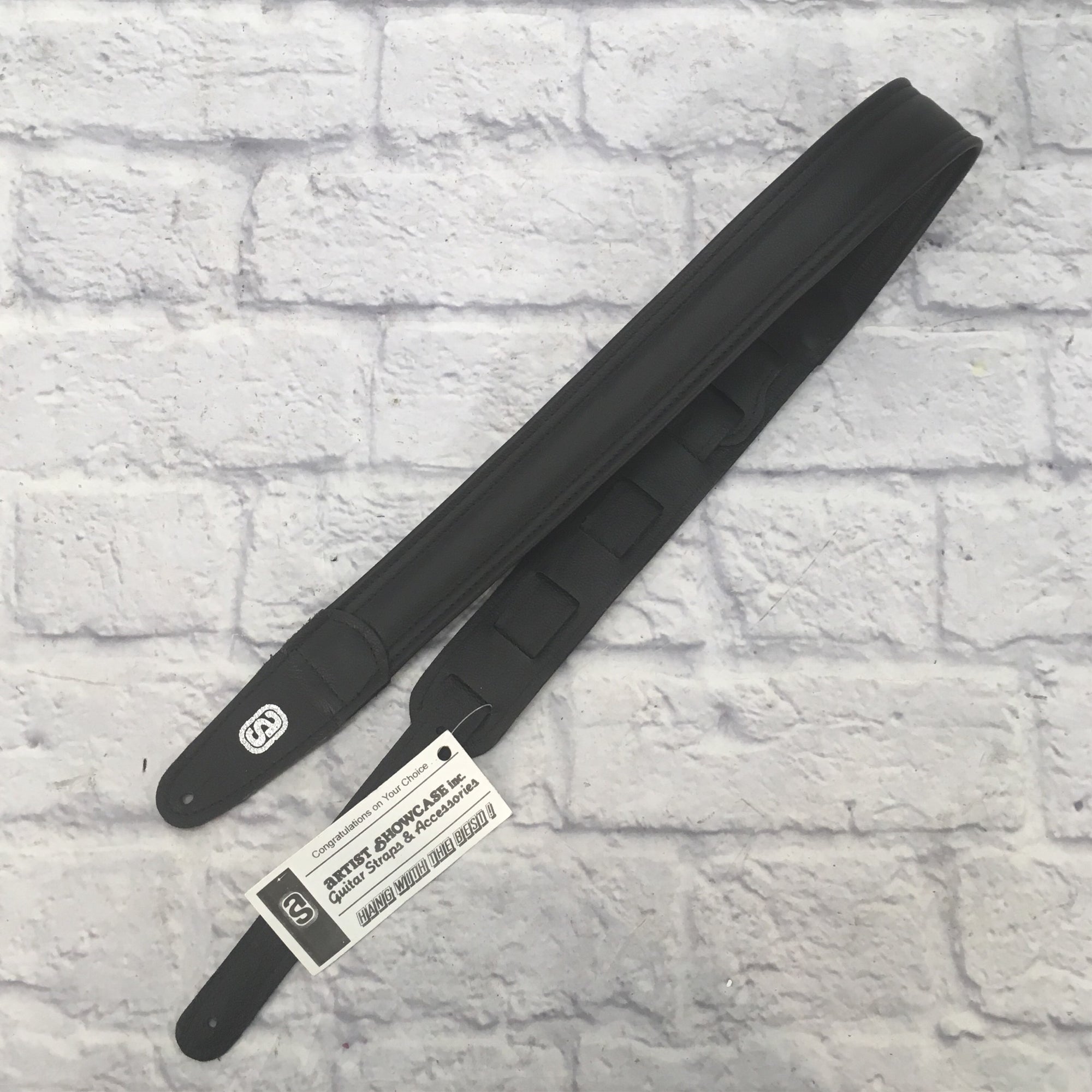 Artist Showcase Leather Guitar Strap Viceroy I (Thin Black)