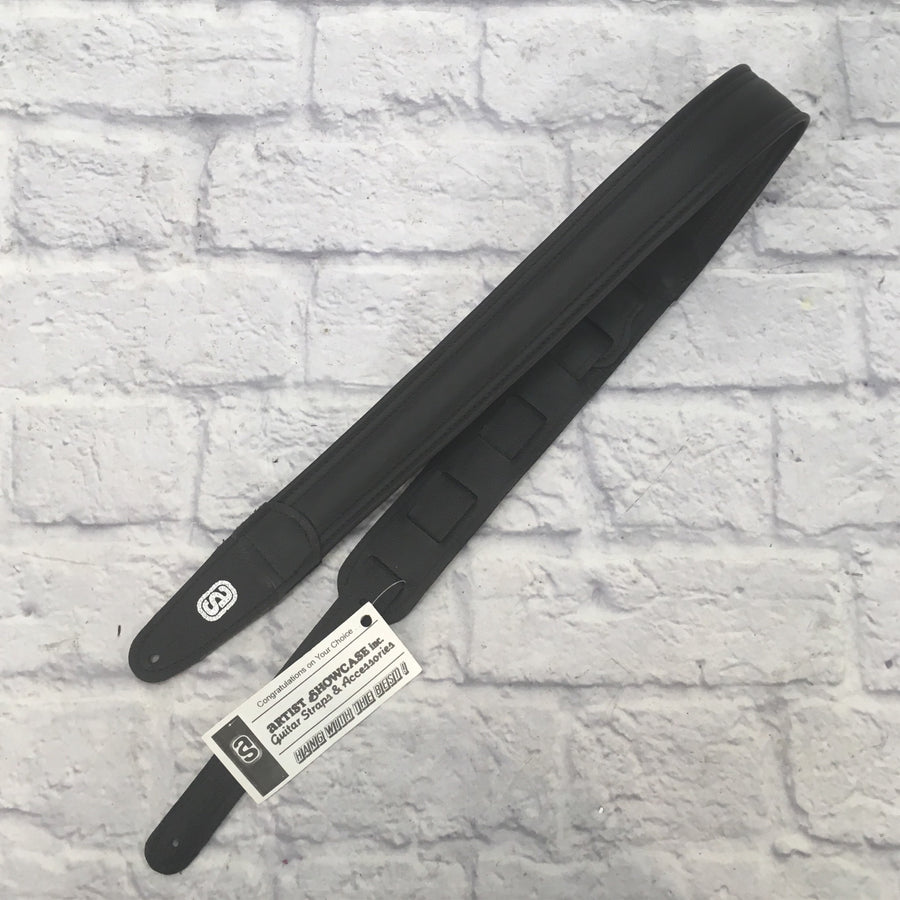 Artist Showcase Leather Guitar Strap Viceroy I (Thin Black)