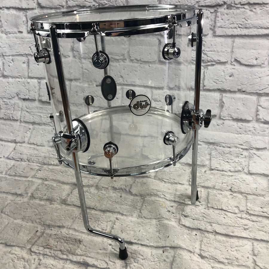 DW 14 Design Series Clear Acrylic Floor Tom