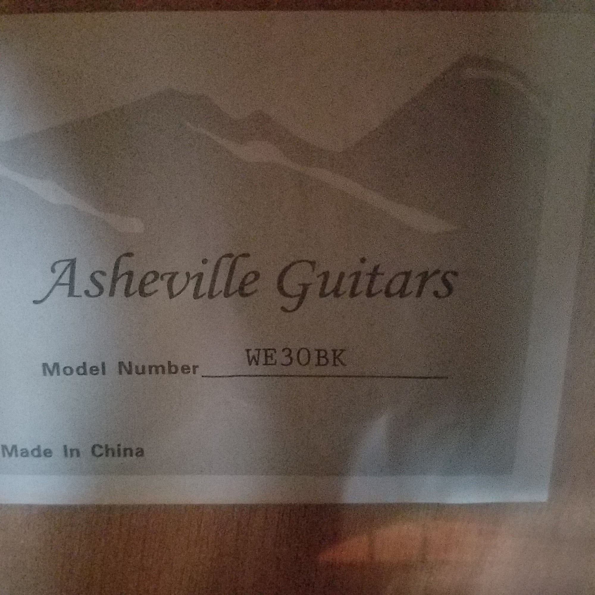 Asheville WE39BK Mini Student Acoustic Guitar