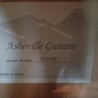 Asheville WE39BK Mini Student Acoustic Guitar