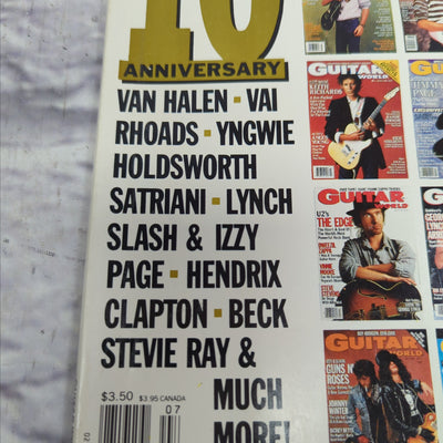 Guitar World July 1990 10 Year Anniversary Magazine with Tab