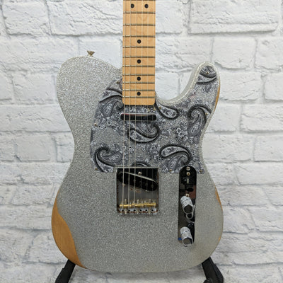 Fender Brad Paisley Road Worn Telecaster Silver Sparkle 2017