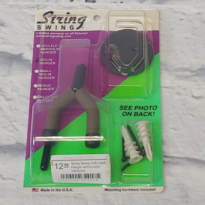 String Swing Violin Wall Hanger w/mounting hardware