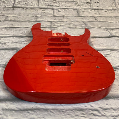Unknown Ibanez Style HSH Electric Guitar Body Red