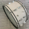 CB Percussion White 22" Marching Bass Drum