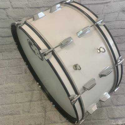 CB Percussion White 22" Marching Bass Drum