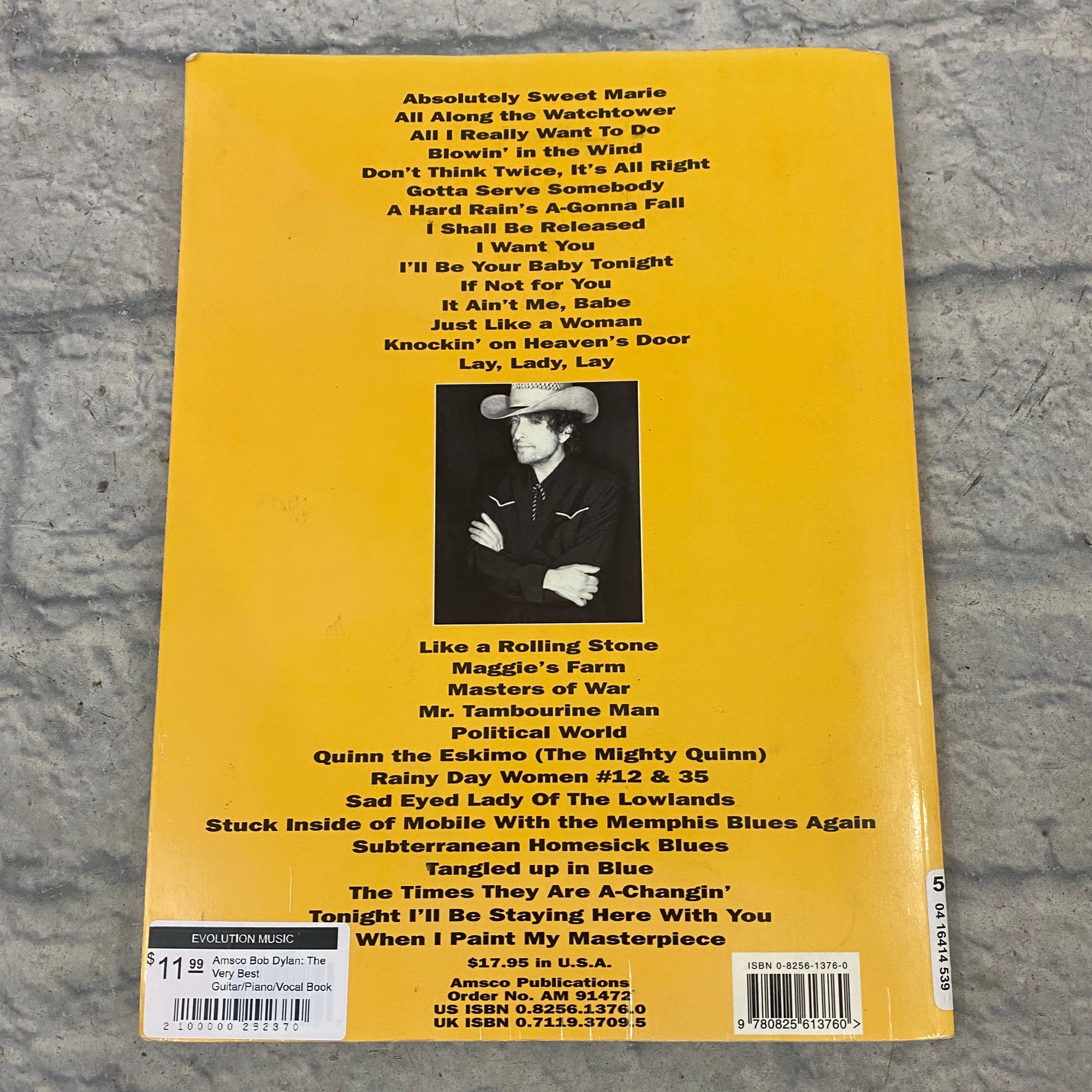 Amsco Bob Dylan: The Very Best Guitar/Piano/Vocal Book