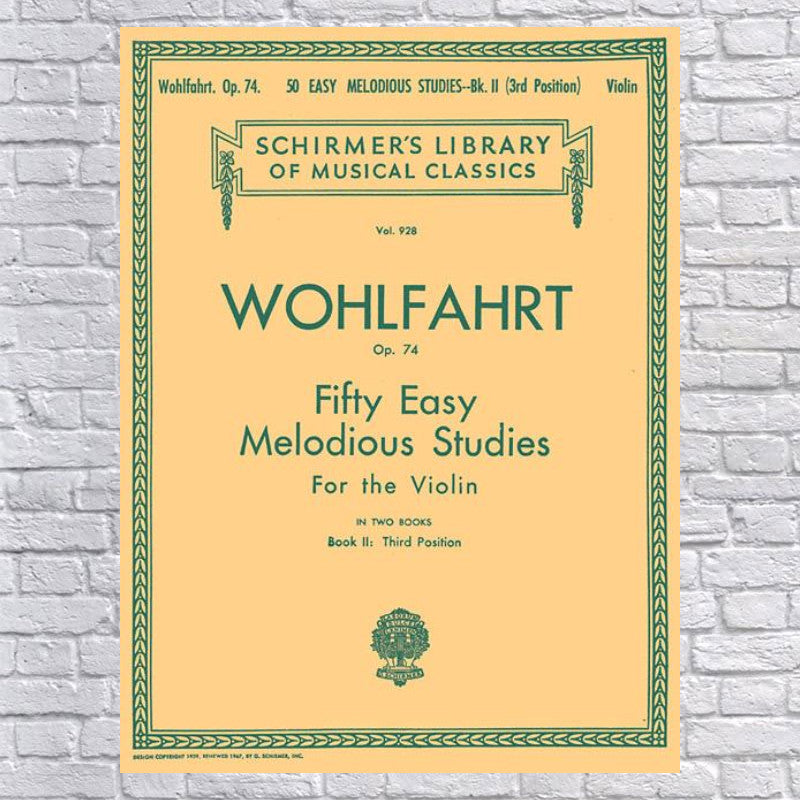 50 Easy Melodious Studies, Op. 74 - Book 2: Schirmer Library of Classics Volume 928 Violin Method (Paperback)