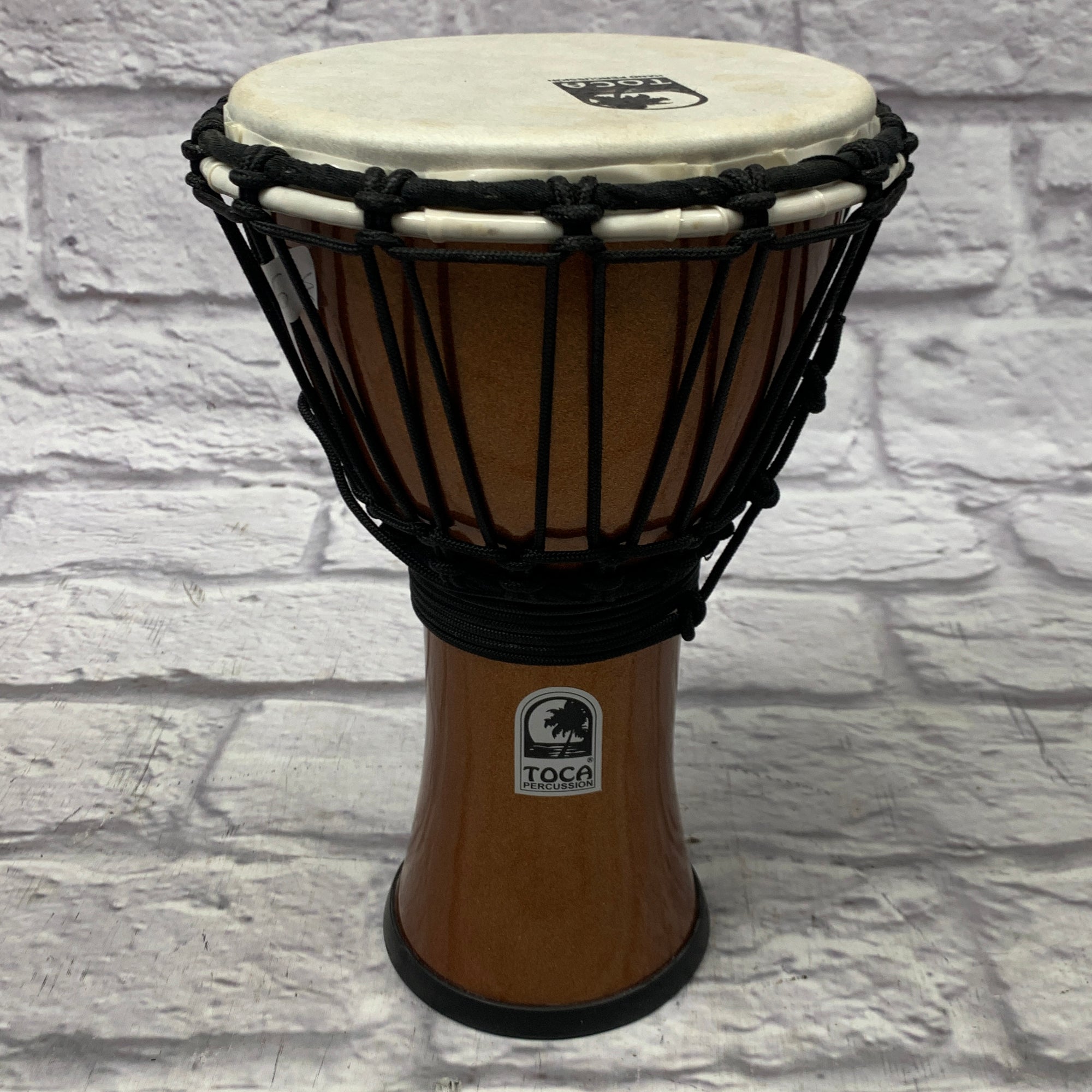 Toca TFCDJ-7 Freestyle Colorsound 7" Rope Tuned Djembe - Metallic Orange