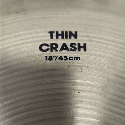 Zildjian Thin Crash 18" 45cm Crash Cymbal 1400g 1981-1992 (“CO.” Stamp)